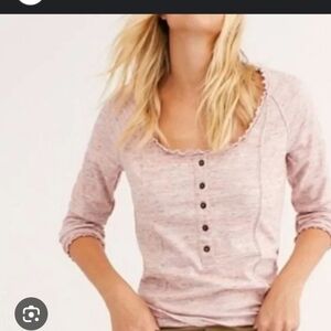 FREE PEOPLE Long Sleeve Ruffled Blouse XS
